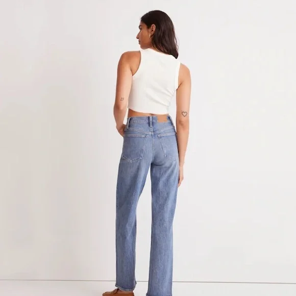 Madewell Heritage Stretch Denim Jeans in Light Blue-EXCELLENT condition - Picture 5 of 11